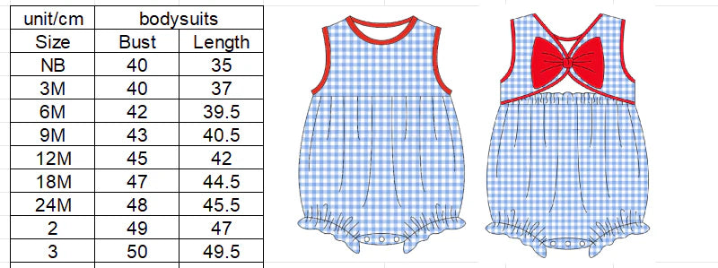All-American Girl Gingham Bow Bubble - Preorder Ends 2/22/2026