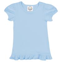 Personalized Rainbow Name Ruffle Shirt for Girls | Bright Script Embroidered Custom Tee