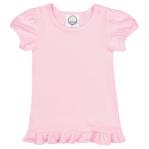 Personalized Rainbow Name Ruffle Shirt for Girls | Bright Script Embroidered Custom Tee