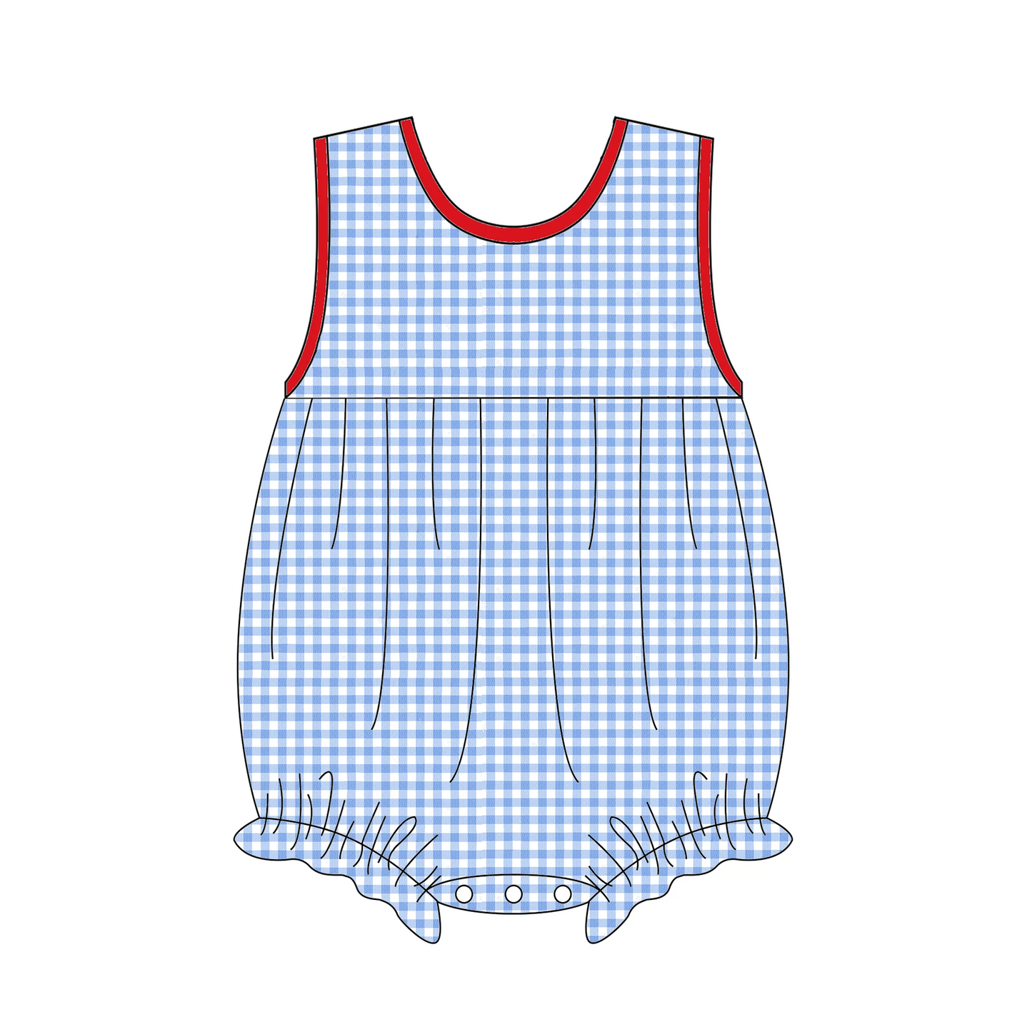 All-American Girl Gingham Bow Bubble - Preorder Ends 2/22/2026