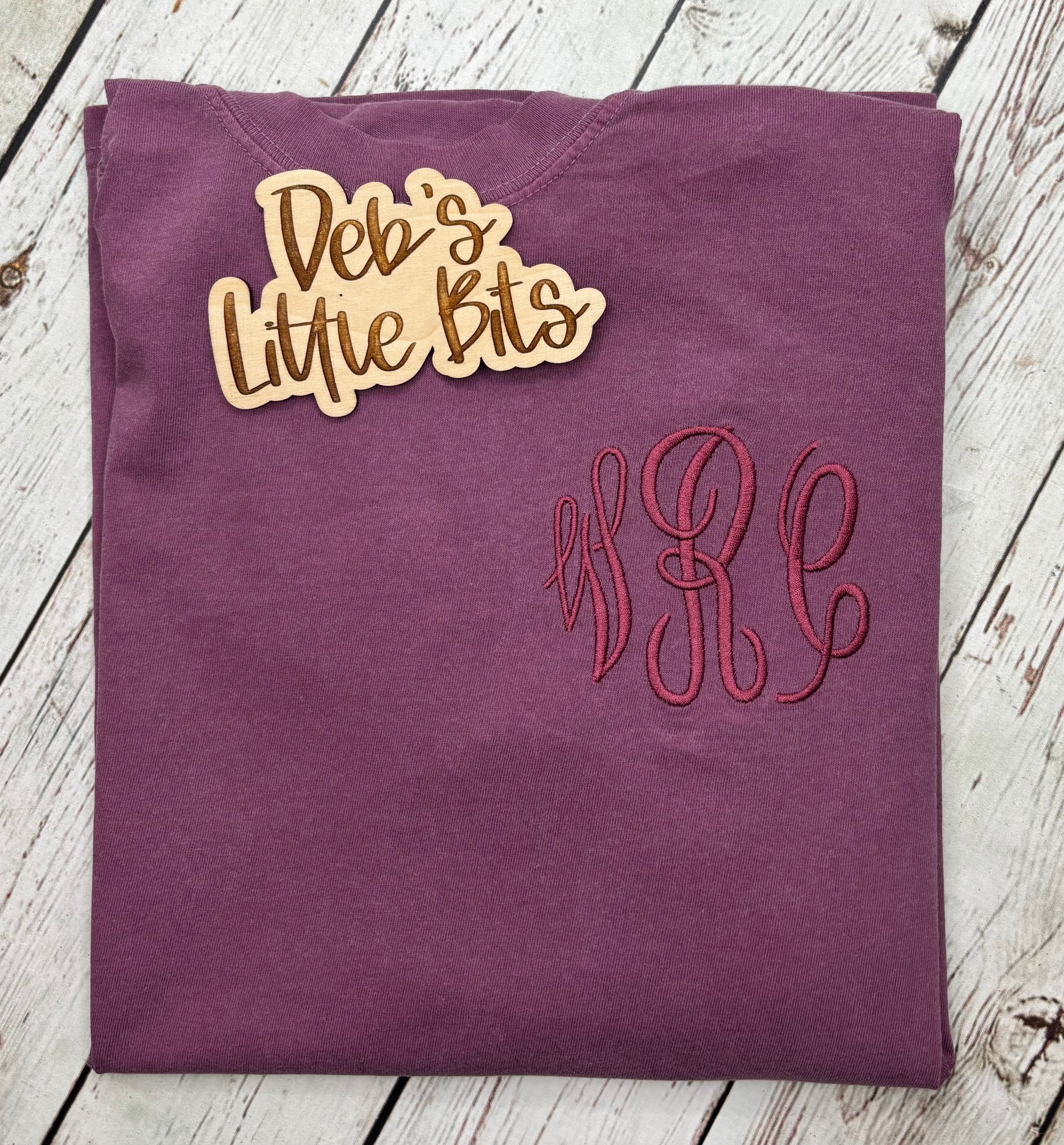 Comfort Colors Long Sleeve Monogrammed Shirt