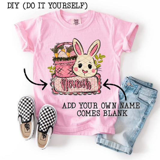 Pink Easter Bunny Girl Personalized with Name