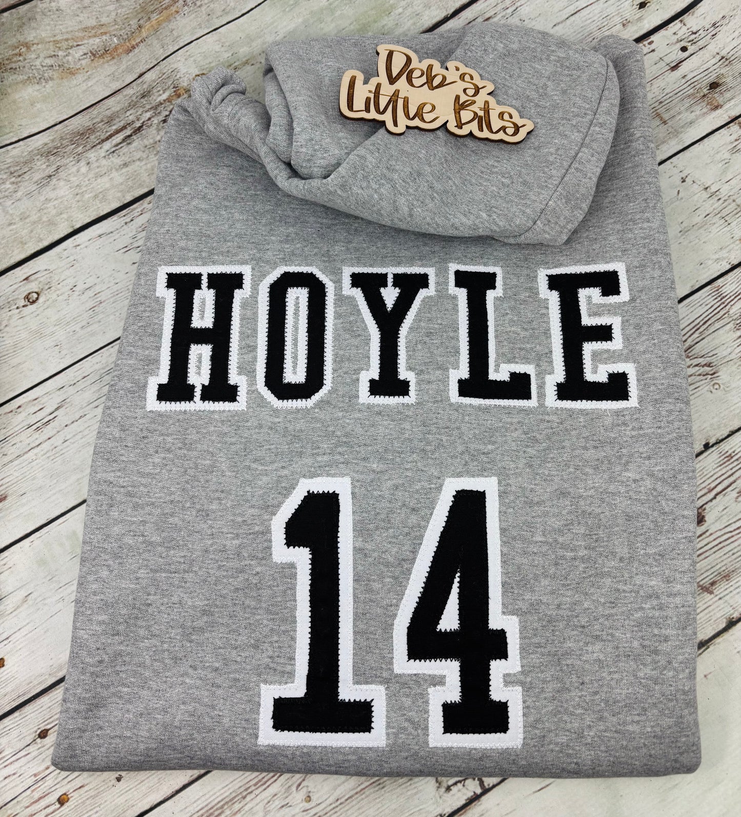 Custom Basketball Player Hoodie – Embroidered Team Front, Appliqué Back