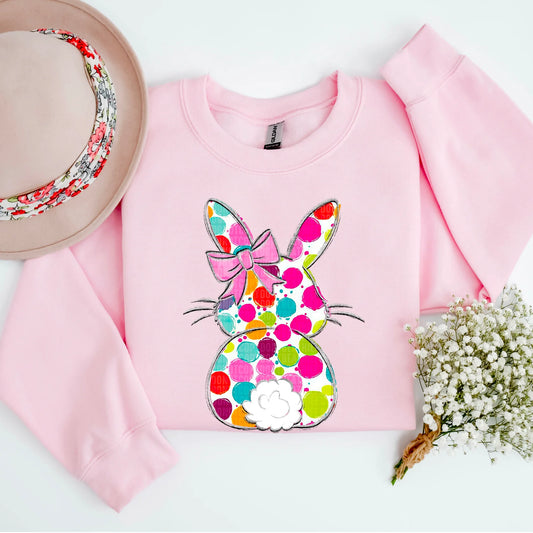 Adult Dotted Easter Bunny Shirt