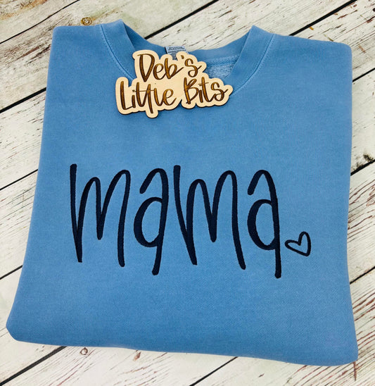 MAMA Luxury Embroidered Sweatshirt | Independent Trading Co. Elevated Boutique Style