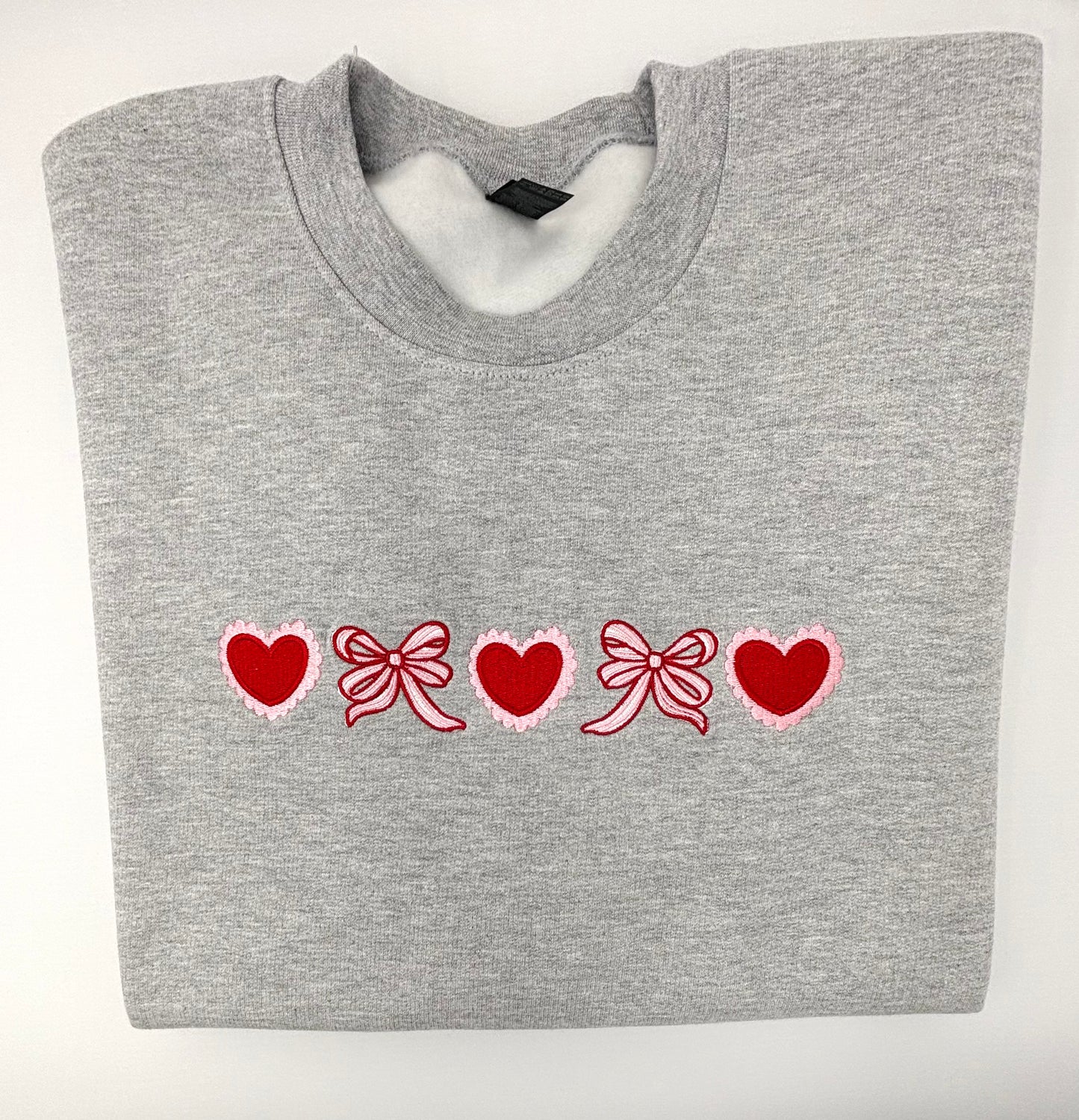 Valentine's Hearts and Bow Sweatshirt